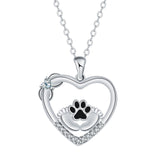 Little Feet Dog Paw Print Design Necklace Female Personality Simple Jewelry