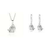 Fashion Little Girl And Dog Hug Necklace