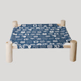 Washable Solid Wood Pet Dog Bed (Removable Cover)