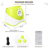 Mini Automatic Dog Ball Launcher 3m/6m/9m,USB Charging Interactive Pet Toy with 3 Tennis Balls for Puppy Indoor Outdoor Exercise