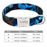 Personalized Dog Accessories Collar Nylon Printed Pet Puppy Collar Dog ID Collars Free Engraved ID for Small Medium Large Dogs