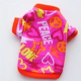 Chihuahua Clothes Cute Printed Small Dog Clothes French Bulldog Dogs Clothes Pets Warm Fleece Dog Winter Coat Puppy Dog Costume
