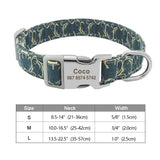 Personalized Dog Accessories Collar Nylon Printed Pet Puppy Collar Dog ID Collars Free Engraved ID for Small Medium Large Dogs