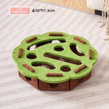 Interactive Cat Toy Felt Maze Box with Bell Ball Self Play Cat Teaser Box Stimulate Hunting Instinct Relieve Boredom Stress