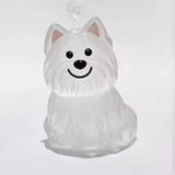 Transparent Cute Dog Pendant Keychain Creative Pet Hair Storage Capsule Hanging Ornament for Pet Lover DIY Pet Memorial Keychain