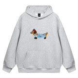 Women Sweatshirt Streetwear Couples Tops Casual Loose Hoodie Autumn Winter Cartoon Dog Embroidery Hooded Pullover
