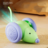Interactive Cat Toy Electric Mouse Car Automatic Teaser Kitten Pet Toys Rechargeable Intelligent Obstacle Avoidance Cat Car Toy