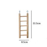 Wooden Bird Toys Small Parrot Chewing Training Toys Cotton Rope Swing Hanging Ring Bell Bird Cage Climbing Ladders Pet Supplies