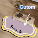  Custom Pet Feeding Mat Cute Shape Dog Diatom Mud Floor Mat Non-Slip Waterproof Home Decoration Dog Feeding Pad