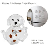Transparent Cute Dog Pendant Keychain Creative Pet Hair Storage Capsule Hanging Ornament for Pet Lover DIY Pet Memorial Keychain