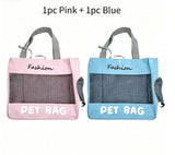 Fashion Portable Pet Tote Bag Breathable Mesh Cat Dog Shoulder Bag Outdoor Travel Handbag Small Puppy Kitten Transport Bag