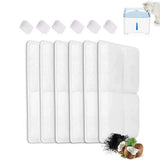 Cat Water Fountain Filter Pet Water Fountain Replacement Filters with Coconut Activated Carbon Suitable for 2L Water Dispenser
