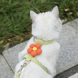 Cat Harness and Leash Sets Adjustable Dog Harness for Small Dog Leash Breashable Pet Harness Out Walking Dog Strap Cat Accessory