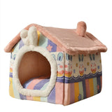 Foldable Dog House Kennel Bed Mat For Small Medium Dogs Cats Winter Warm Cat Bed Nest Pet Products Basket Pets Puppy Cave Sofa