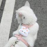 Cat Harness and Leash Sets Adjustable Dog Harness for Small Dog Leash Breashable Pet Harness Out Walking Dog Strap Cat Accessory