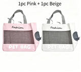Fashion Portable Pet Tote Bag Breathable Mesh Cat Dog Shoulder Bag Outdoor Travel Handbag Small Puppy Kitten Transport Bag