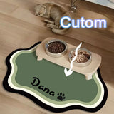  Custom Pet Feeding Mat Cute Shape Dog Diatom Mud Floor Mat Non-Slip Waterproof Home Decoration Dog Feeding Pad