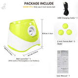 Mini Automatic Dog Ball Launcher 3m/6m/9m,USB Charging Interactive Pet Toy with 3 Tennis Balls for Puppy Indoor Outdoor Exercise