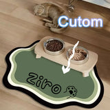  Custom Pet Feeding Mat Cute Shape Dog Diatom Mud Floor Mat Non-Slip Waterproof Home Decoration Dog Feeding Pad