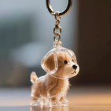 Transparent Dog Hair Storage Pendant Dog Hair Collector Keychain Pet Hair Memorial Bottle for Pet Lovers DIY Memorial Keychain