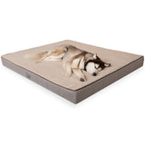 Orthopedic Dog Bed for Medium Dogs- Waterproof Ultra Soft Foam Pet Bed Mat Removable Washable Cover and Nonskid Bottom Beige