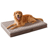 SunStyle Home Orthopedic Dog Beds for XX-Large Dogs XX-Large Dog Bed with Egg Crate Foam Support Non-Slip Bottom & Removable Washable Cover Mattress Pet Mat Bed（Brown）
